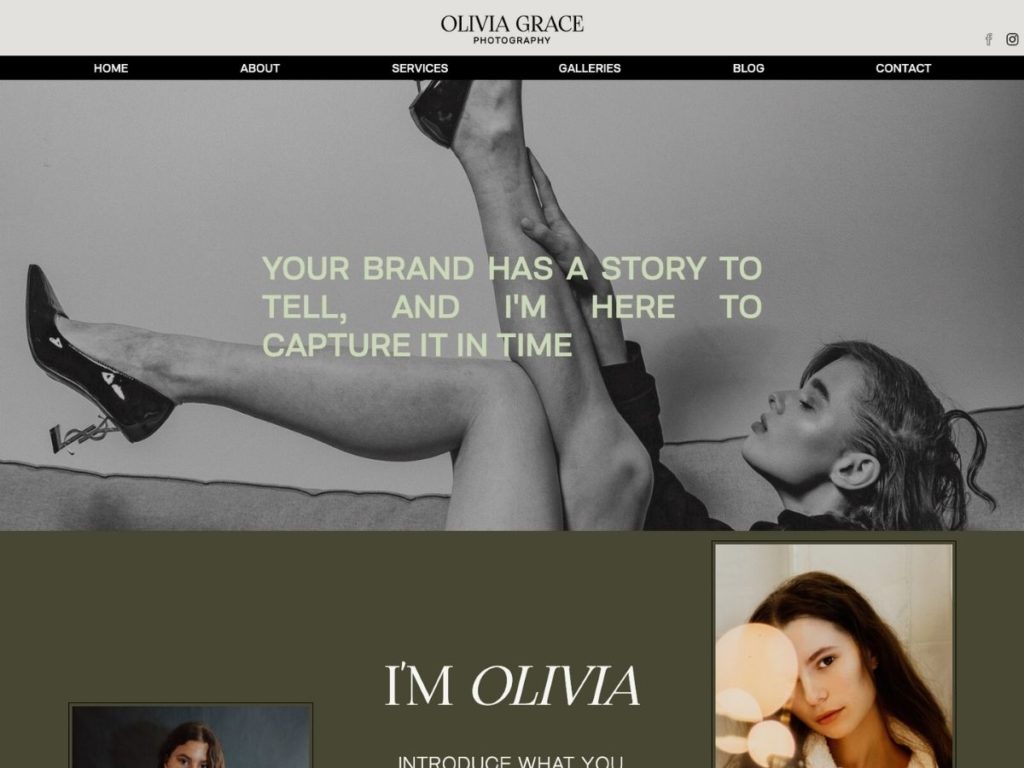 Custom showit website design by Drowned In Beauty